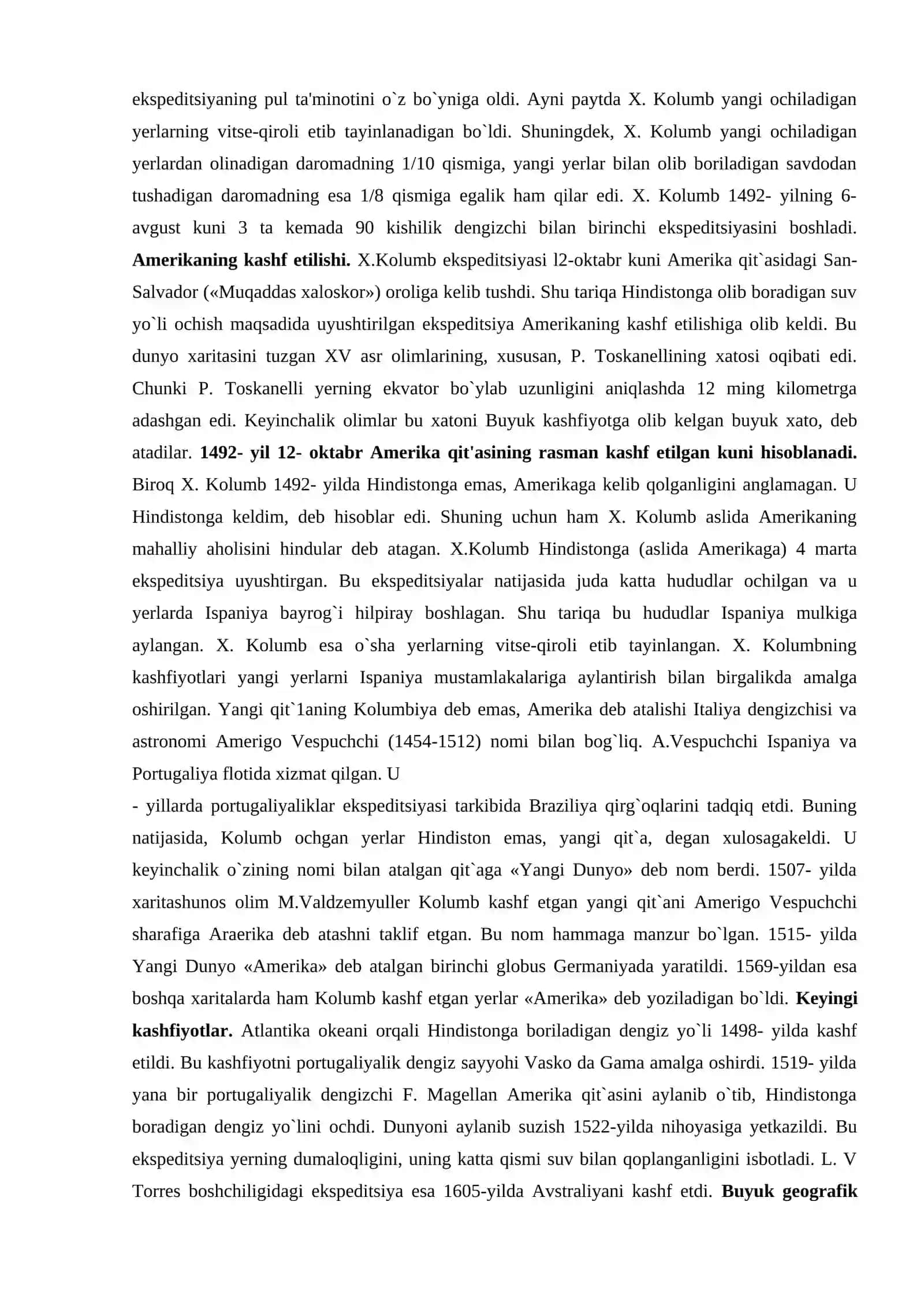 Buyuk geografik kashfiyotlar va ularning tarixiy ahamiyati 2