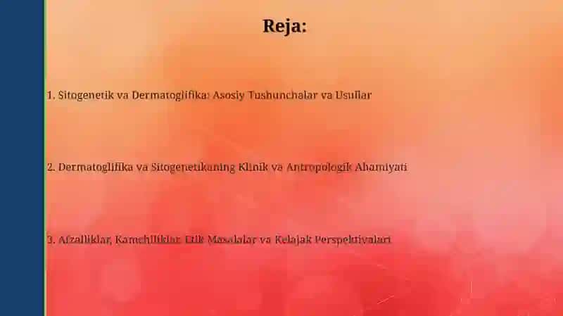 Sitogenetik va Dermatoglifika: Asosiy Tushunchalar va Usullar 2
