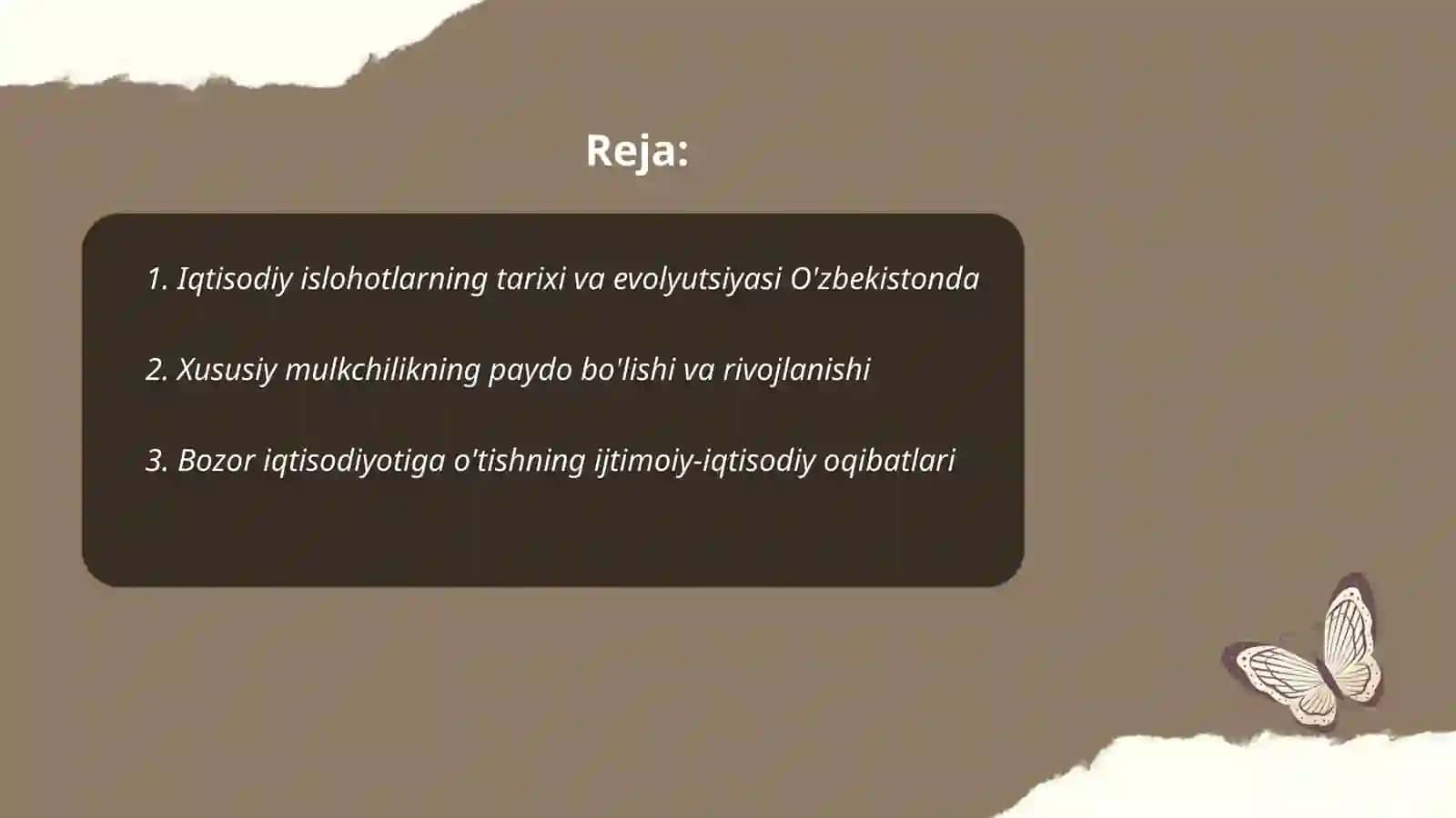 Iqtisodiy Islohotlar va Xususiy Mulkchilik 2