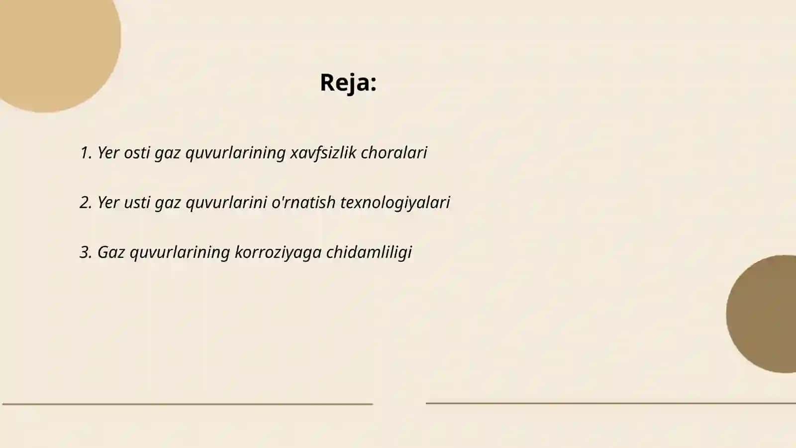 Yer osti va yer usti gaz quvurlari 2
