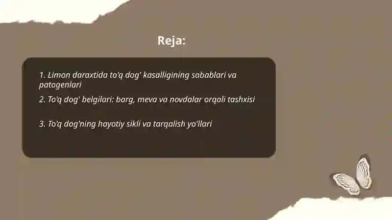 Limon daraxtidagi to'q dog' kasalliklari va samarali kurash usullari 2