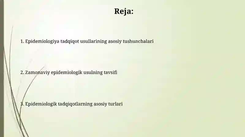 Epidemiologik tadqiqot usullari 2
