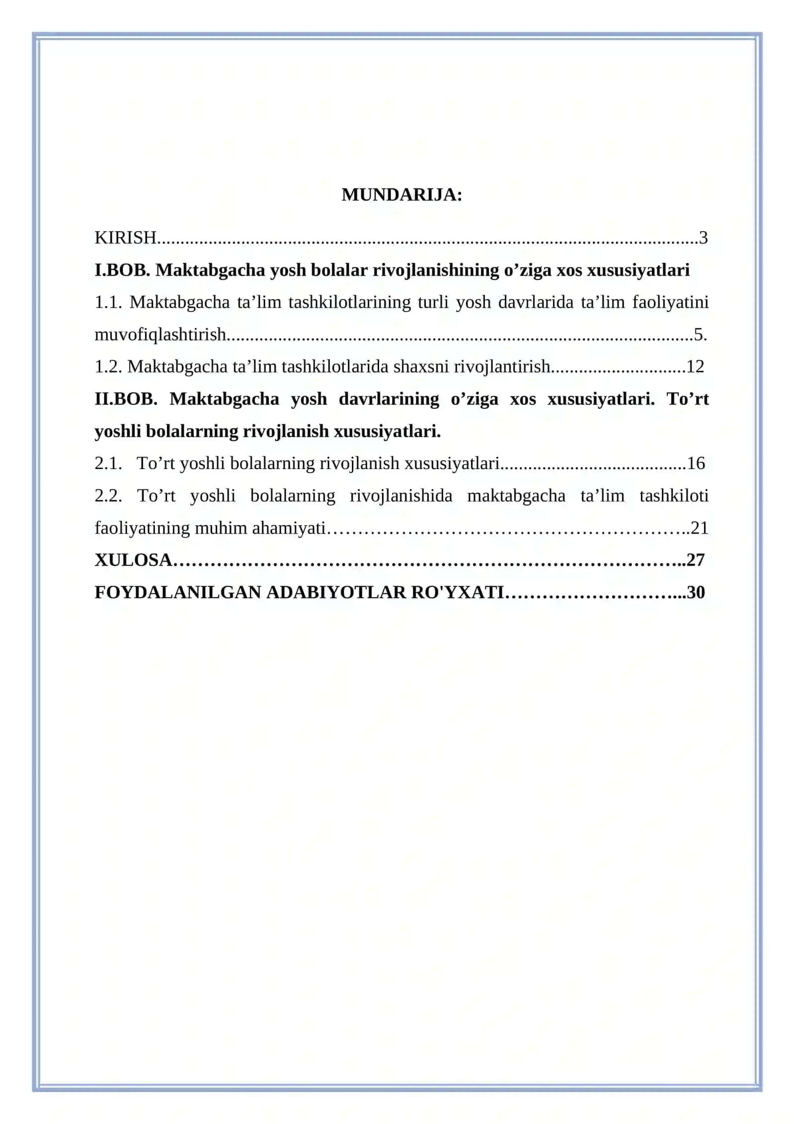 To'rt yoshli bolalar taraqqiyoti 2