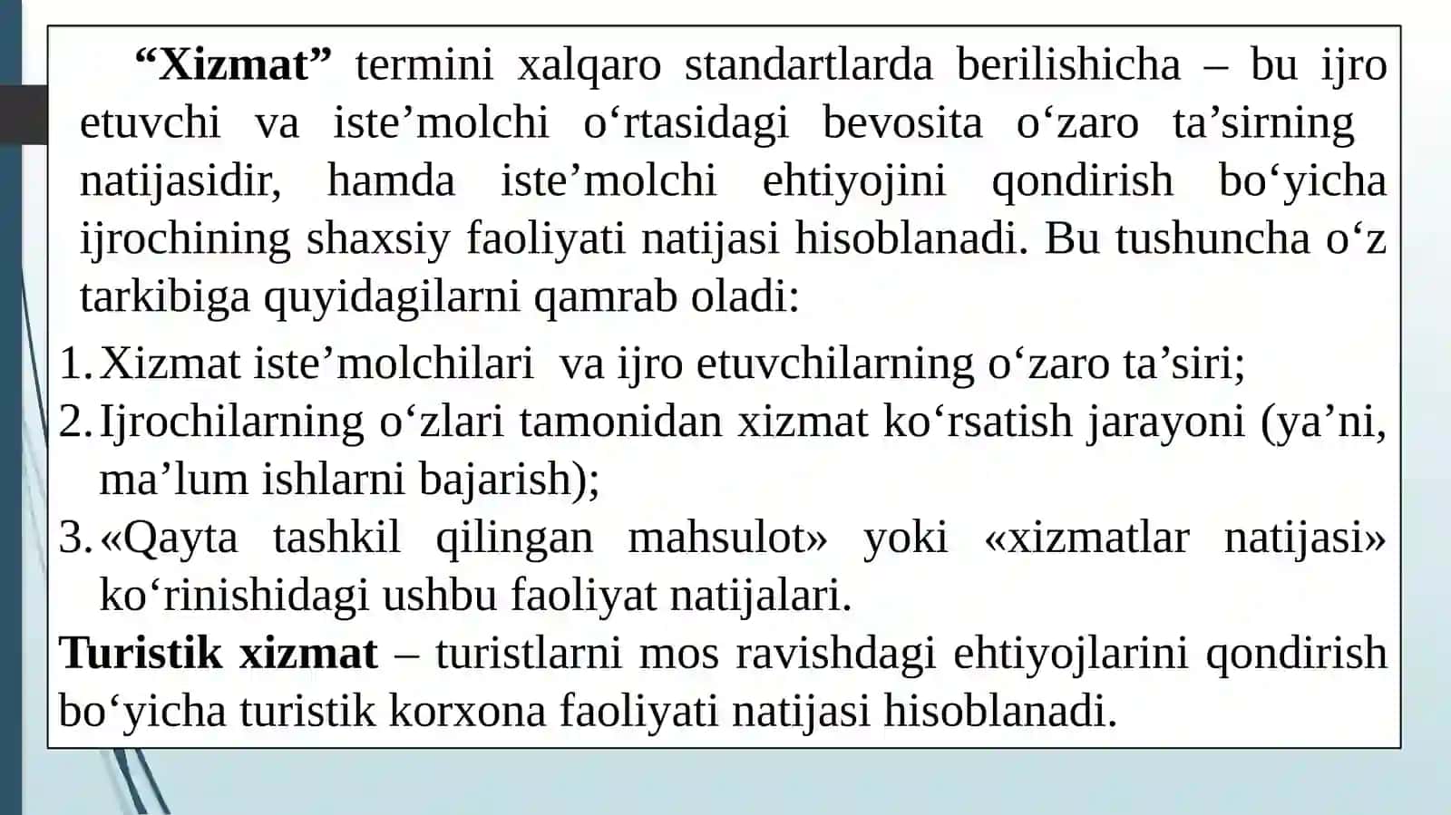 Turistik xizmatlar 2