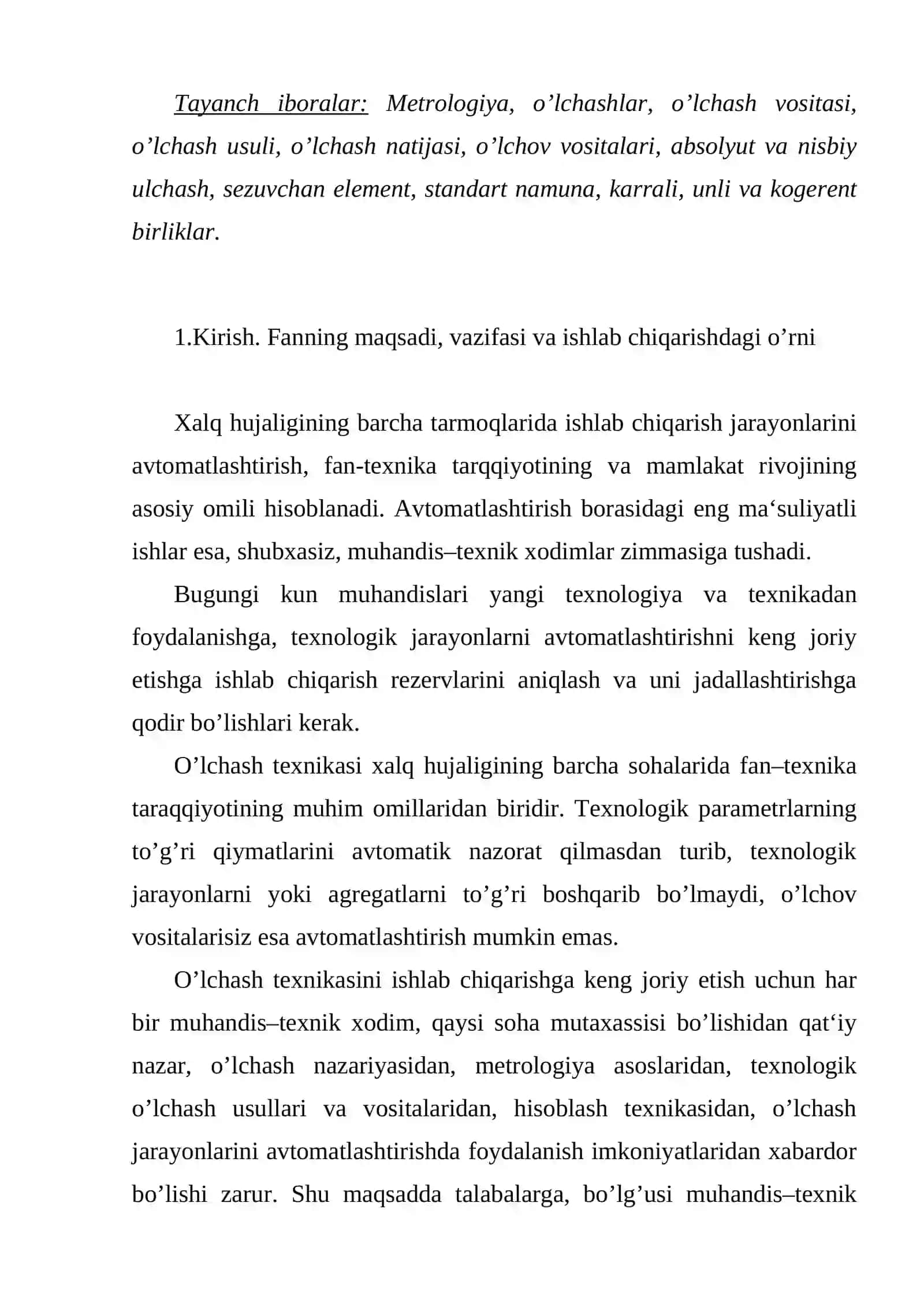 Issiqlik tеxnika o’lchovlari va avtomatik boshqarish nazariyasi 2