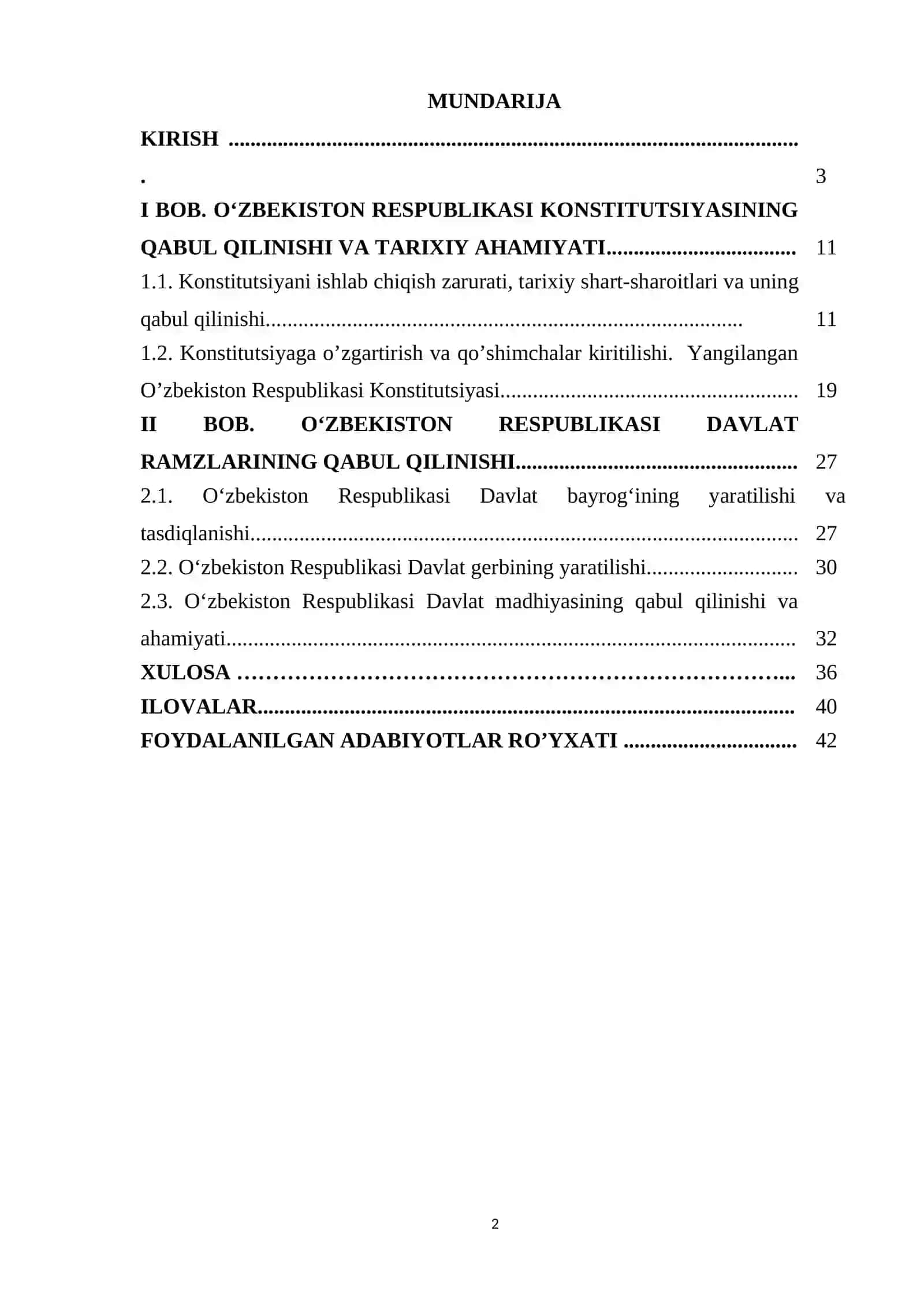 O'zbekiston Respublikasi Konstitutsiyasi va Davlat ramzlarining qabul qilinishi. 2