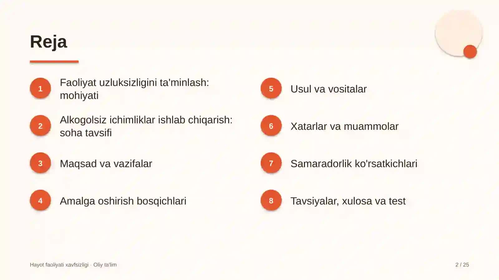 alkogolsiz ichimliklar ishlab chiqarishda faoliyat uzluksizligini ta'minlash 5678 2