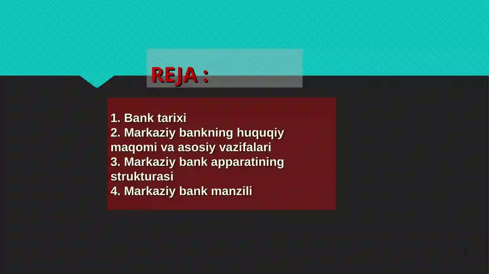Banklarning balans tarkibi va daromadlari 2
