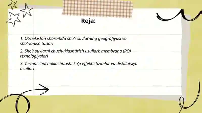 Oʻzbekiston sharoitida shoʻr suvlarning geografiyasi va shoʻrlanish turlari 2