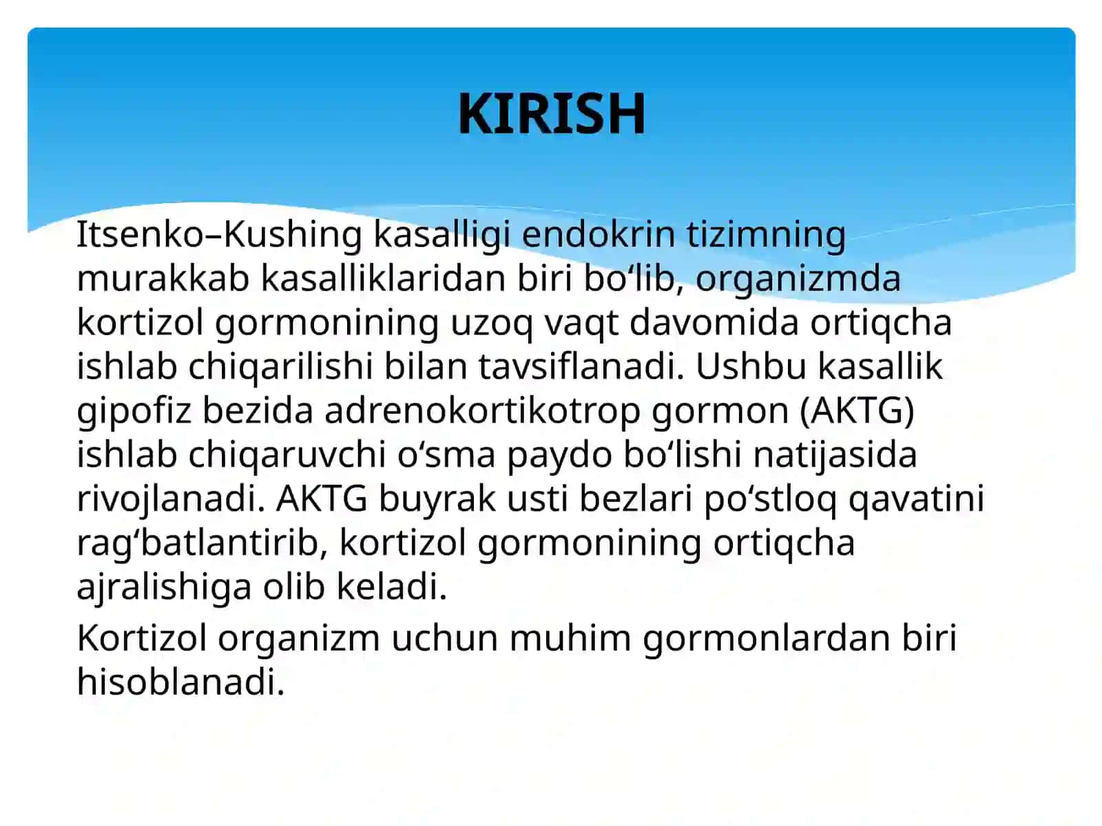 Itsenko–Kushing kasalligi 2