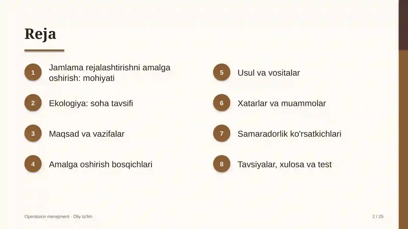 ekologiya sohasida jamlama rejalashtirishni amalga oshirish 6957 2