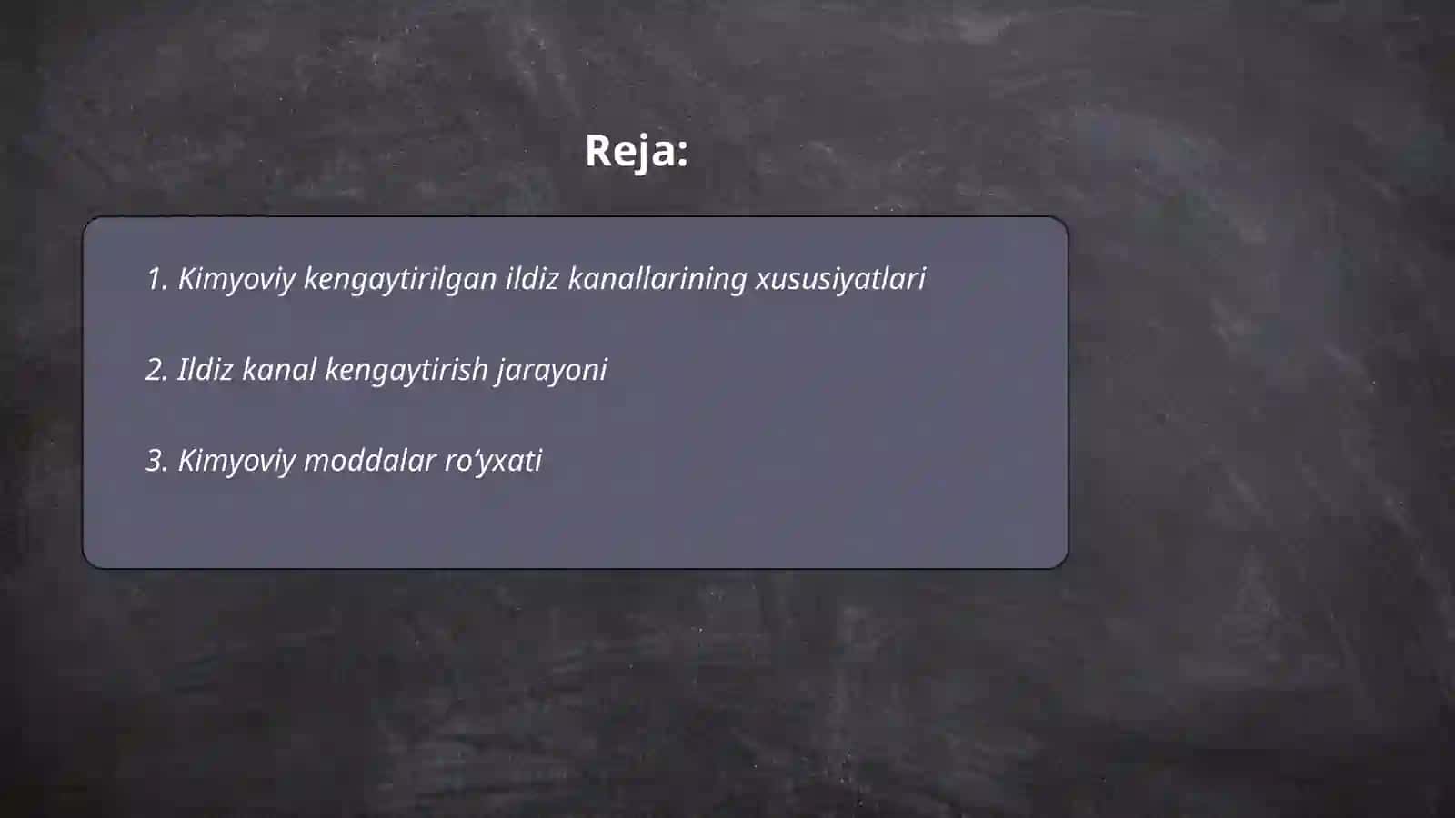 Kimyoviy Kengaytirilgan Ildiz Kanallari 2