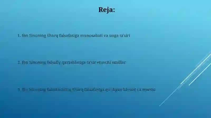 Ibn Sinoning Sharq falsafasi haqida qarashlari 2