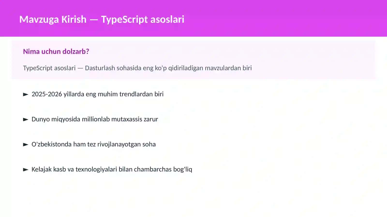 TypeScript asoslari 2