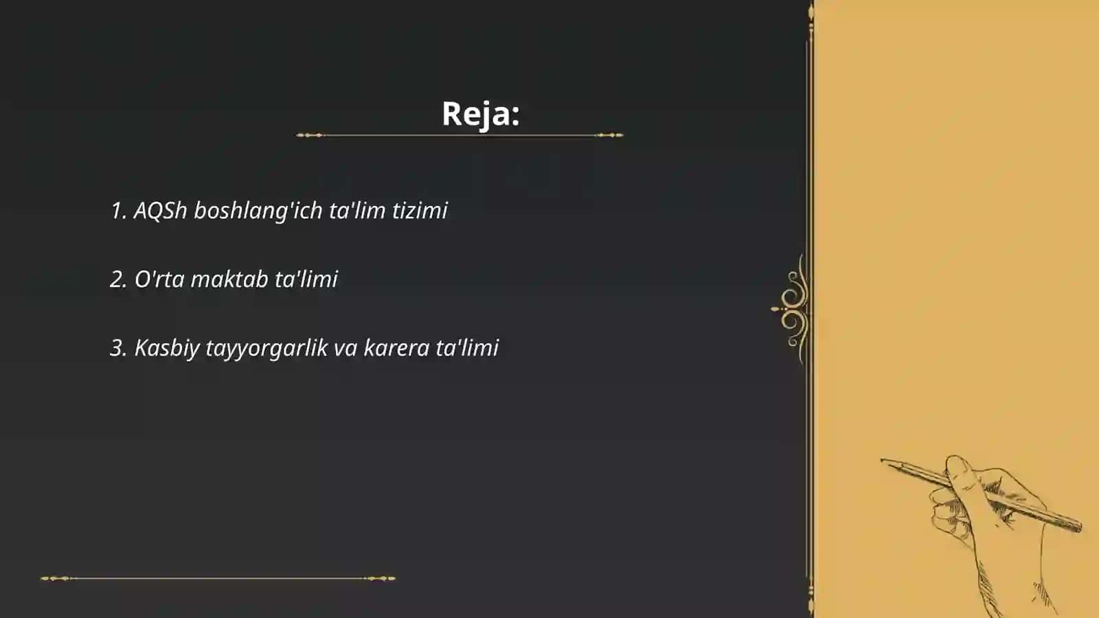 AQSh boshlang'ich ta'lim tizimi 2