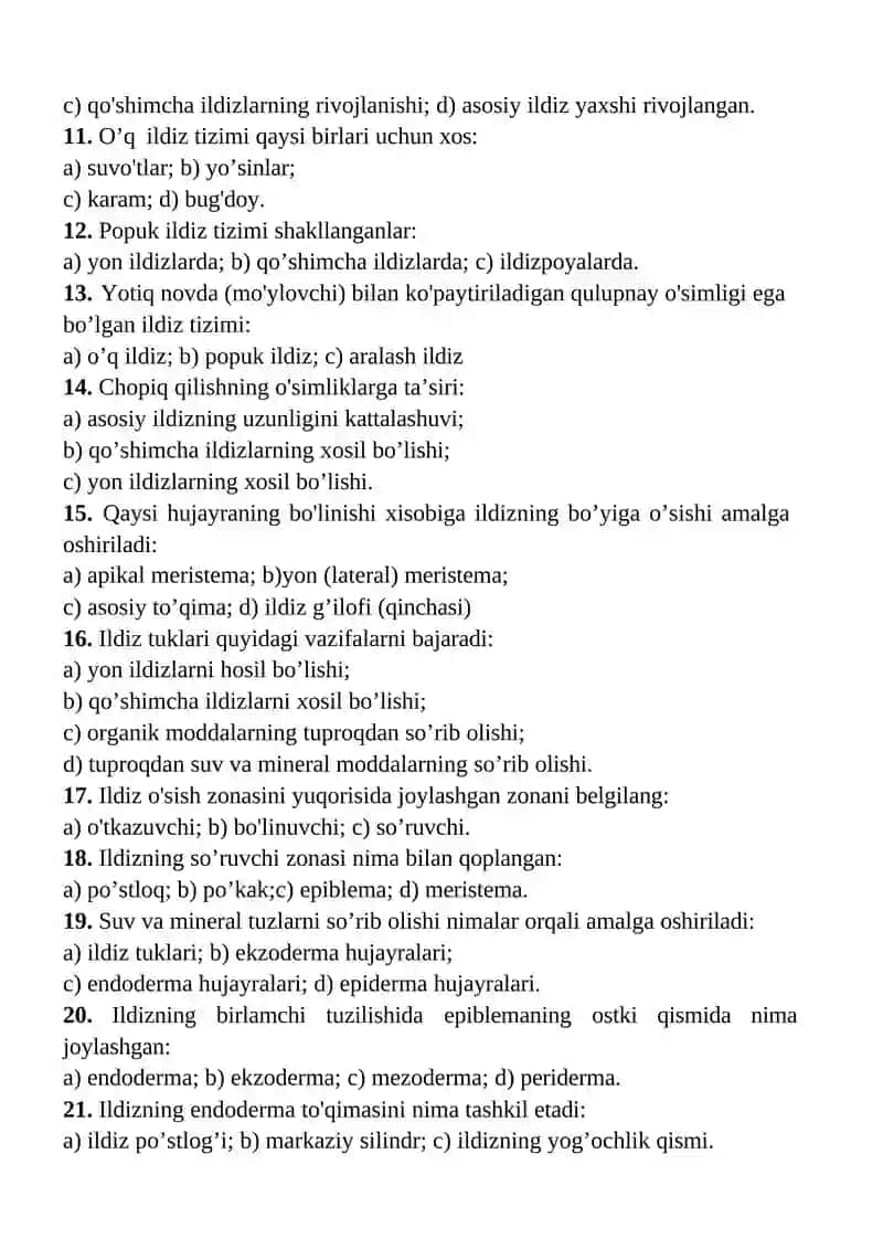 VEGETATIV VA GENERATIV A’ZOLARNING MORFOLOGIYASI 2