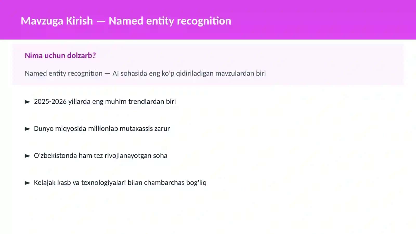 Named entity recognition 2