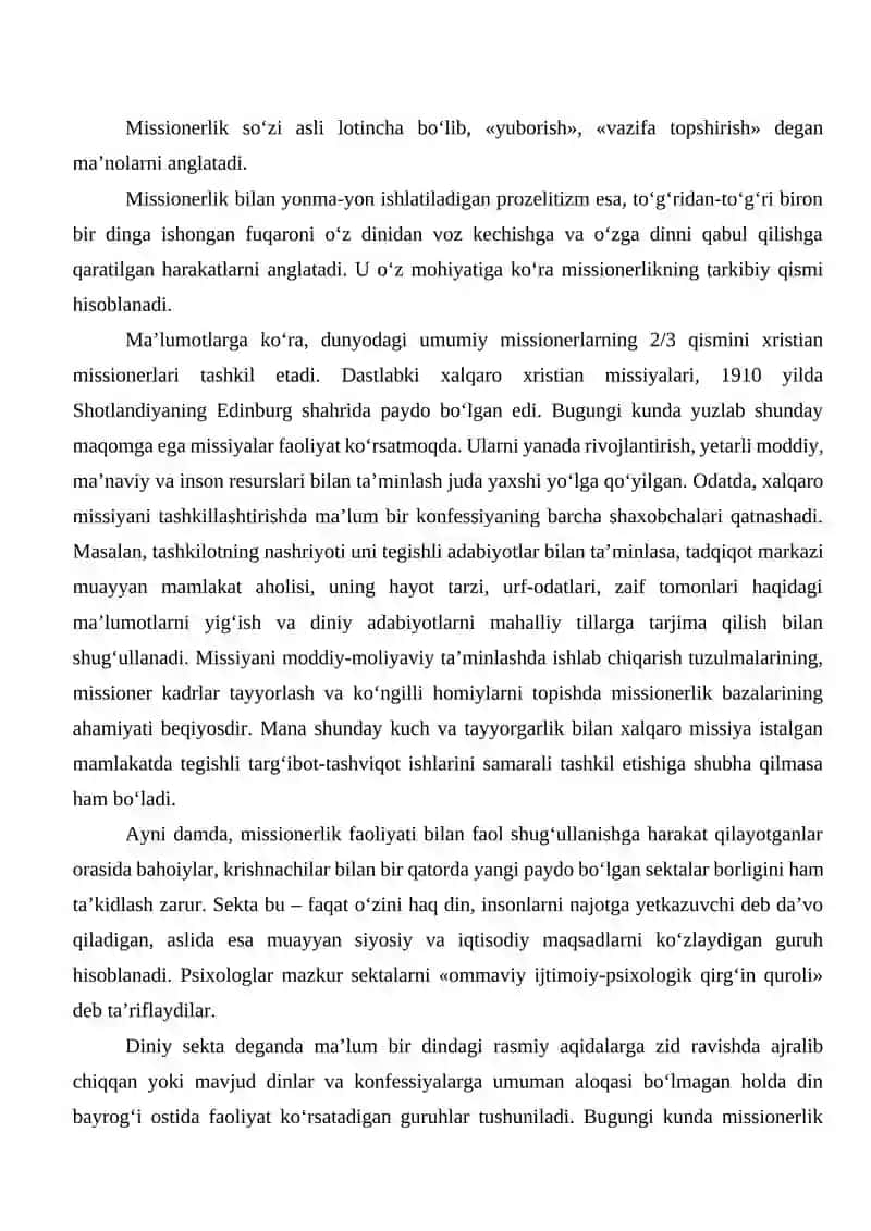 Missionerlik harakati va uning oqibati 2