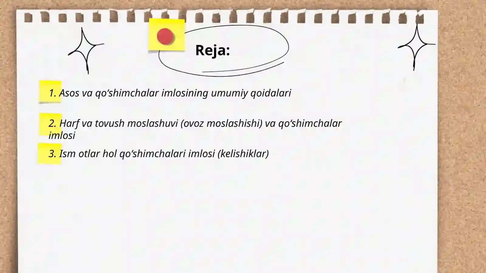 Oʻzbek tilida asos va qoʻshimchalar imlosi 2