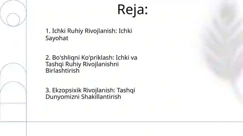 Endopsixika va egzopsixika yoʻnalishlarda rivojlanish nazariyasi 2