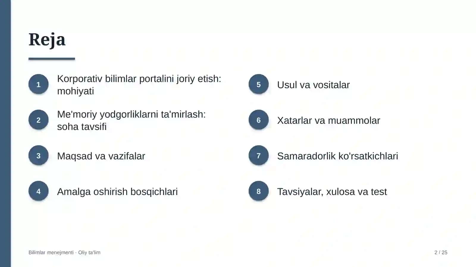me'moriy yodgorliklarni ta'mirlashda korporativ bilimlar portalini joriy etish 2913 2