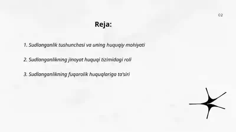 Sudlanganlikning huquqiy ahamiyati 2