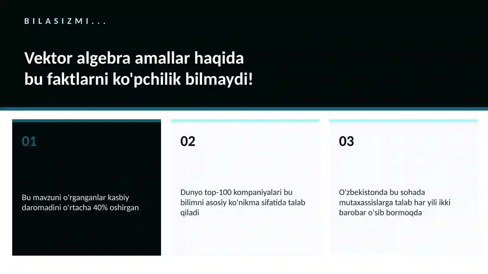 Vektor algebra amallar 2