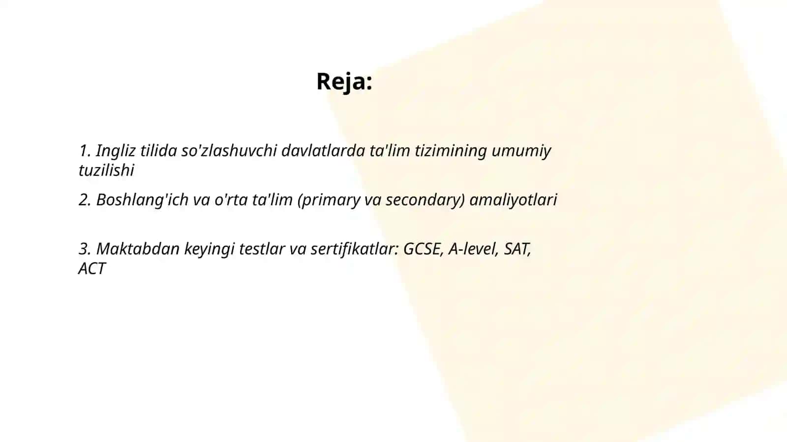 Sirtqi ta'lim Cholgʻu ijrochiligi Fortepiano Organ yoʻnalishi 4-bosqich talabasi Ismoilova Rayhon 2
