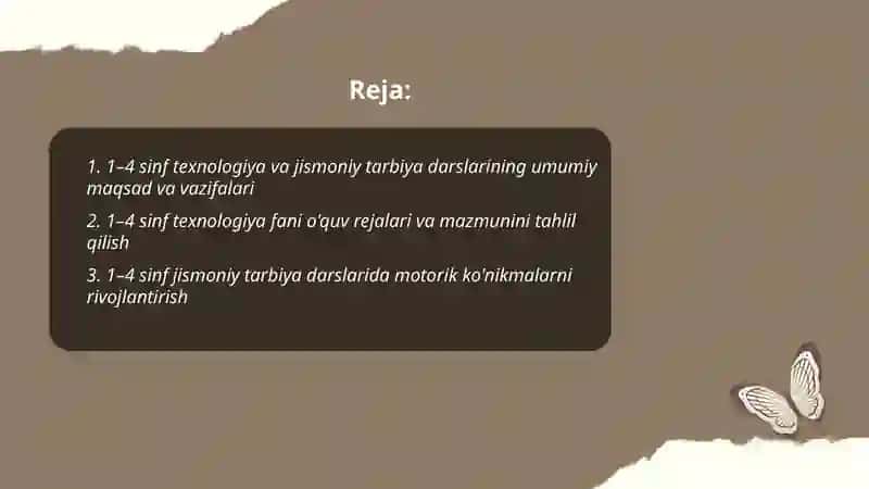 1- 4 sinf texnologiya fani VA jismoniy tarbiya fan dasturini organish 2