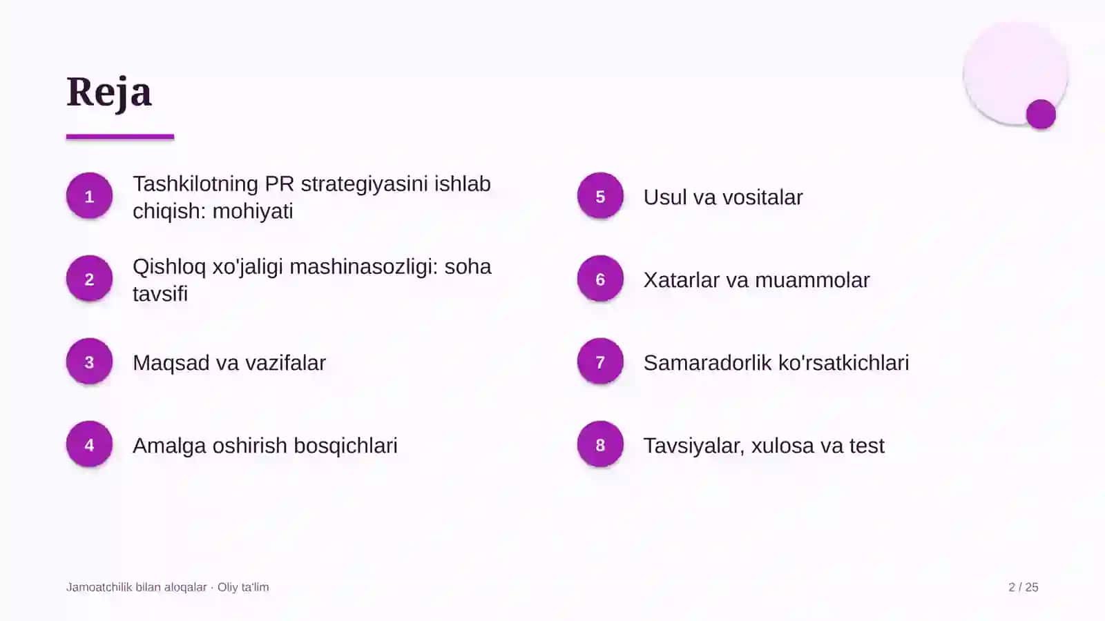 qishloq xo'jaligi mashinasozligida tashkilotning pr strategiyasini ishlab chiqish 9118 2