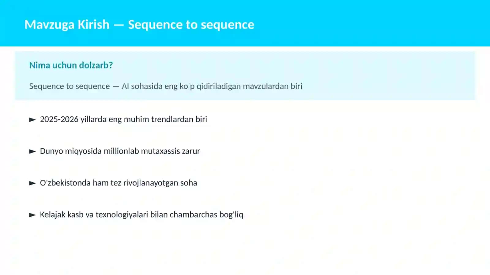 Sequence to sequence 2