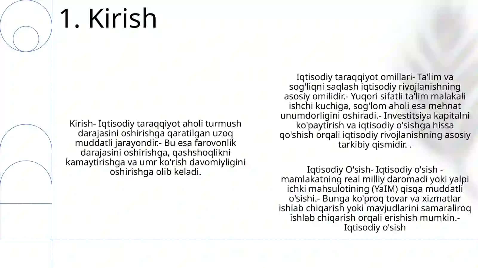 Iqtisodiy Taraqqiyot Va Iqtisodiy OʻSish 2
