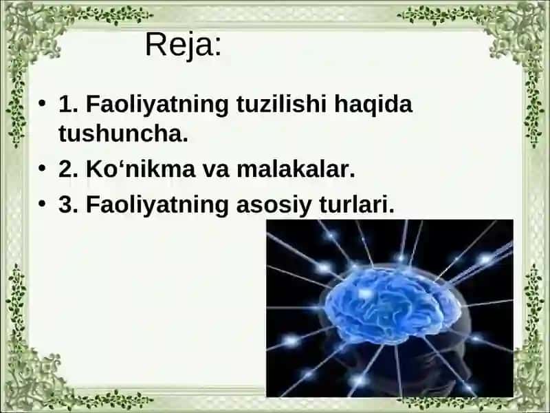 Turli xil psixologik yo’nalishlarda guruhiy faoliyatning Texnologiya*si 2