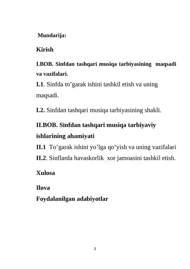 Sinfdan tashqari musiqa tadbirlarining maqsad va vazifalari 2