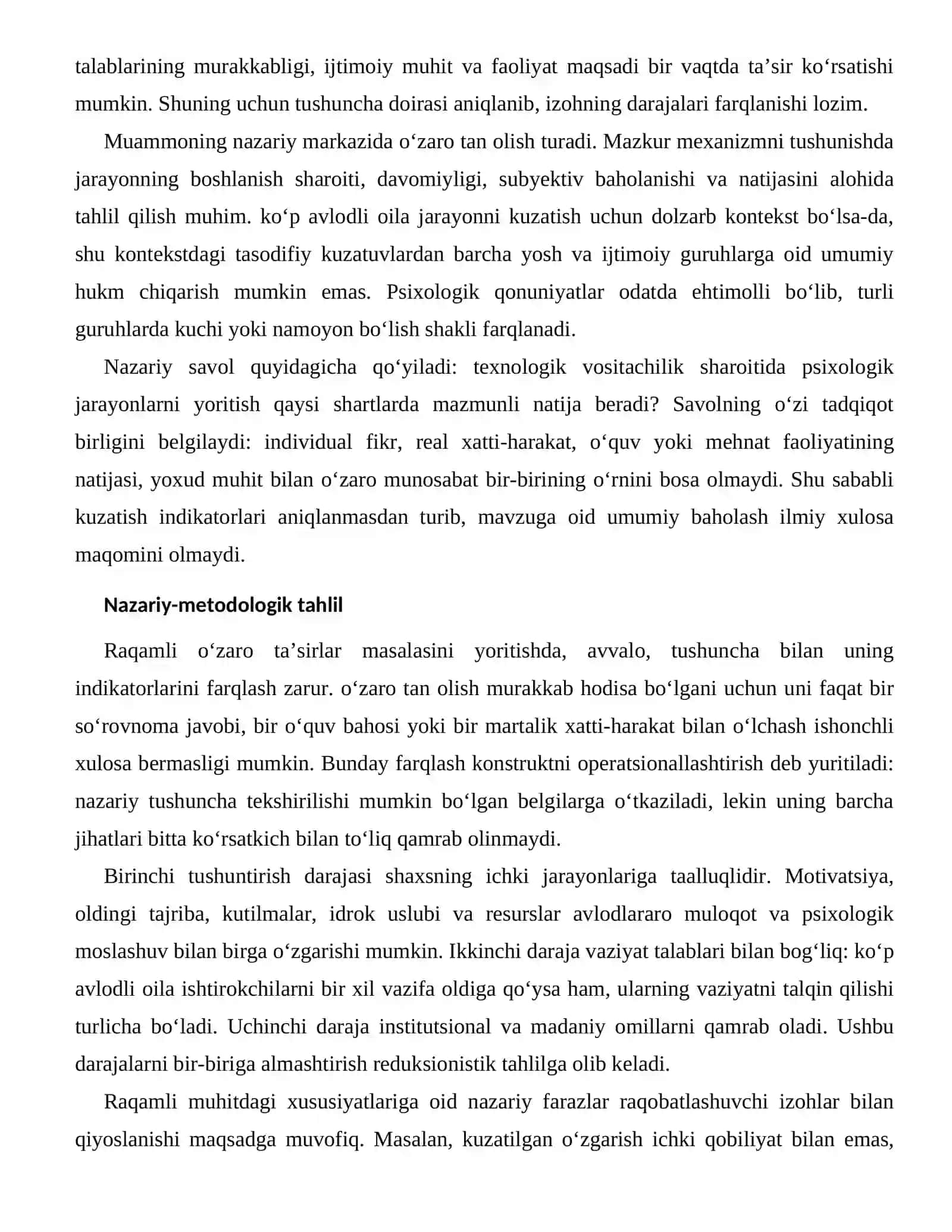 AVLODLARARO MULOQOT VA PSIXOLOGIK MOSLASHUVNING RAQAMLI MUHITDAGI XUSUSIYATLARI 2
