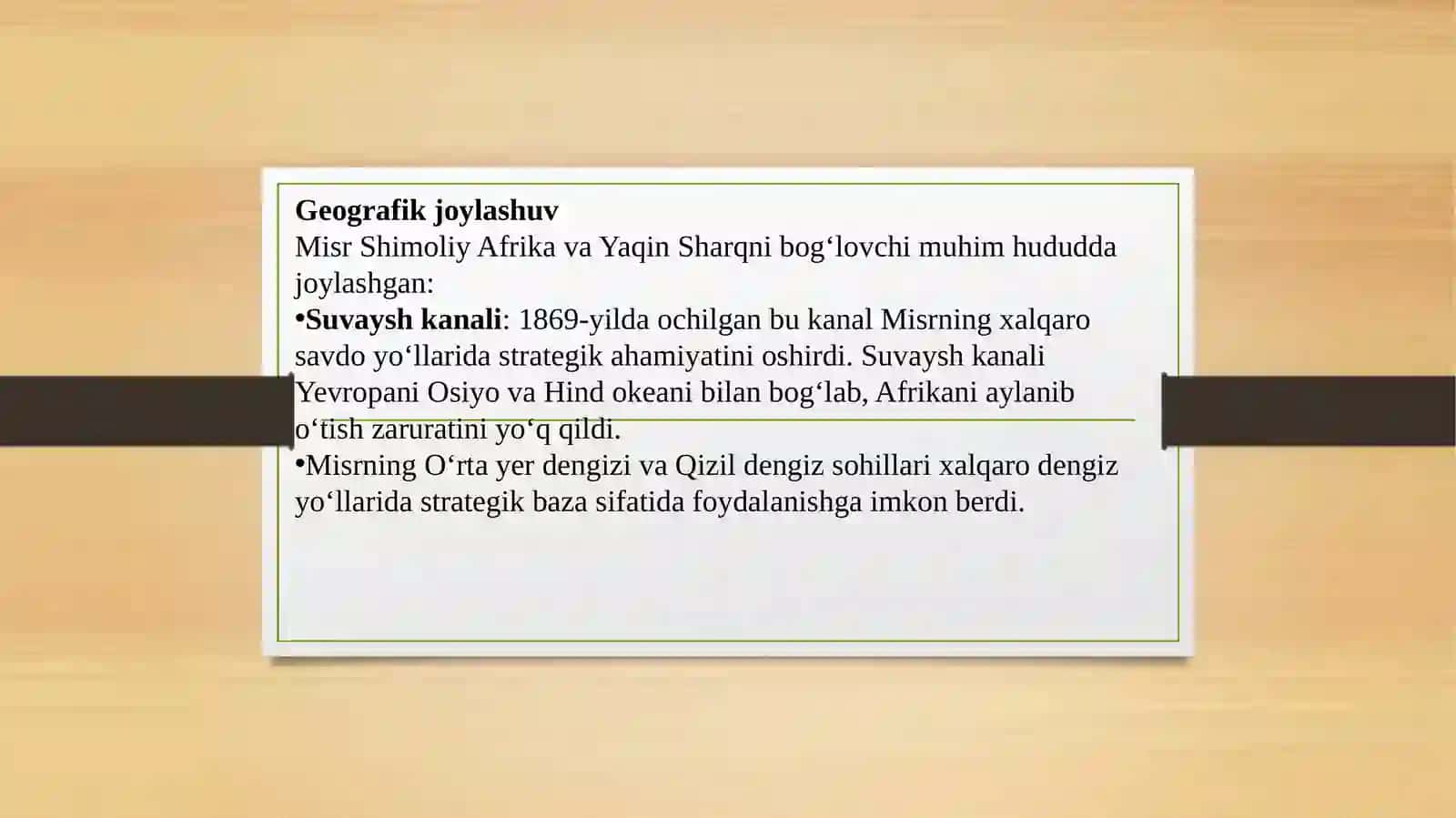19-asr oxiri 20-asr boshlarida Xalqaro munosabatlarda Misr masalasi 2