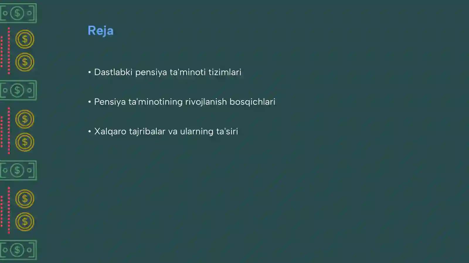 Pensiya ta'minotining shakllanish va rivojlanish tarixi 2