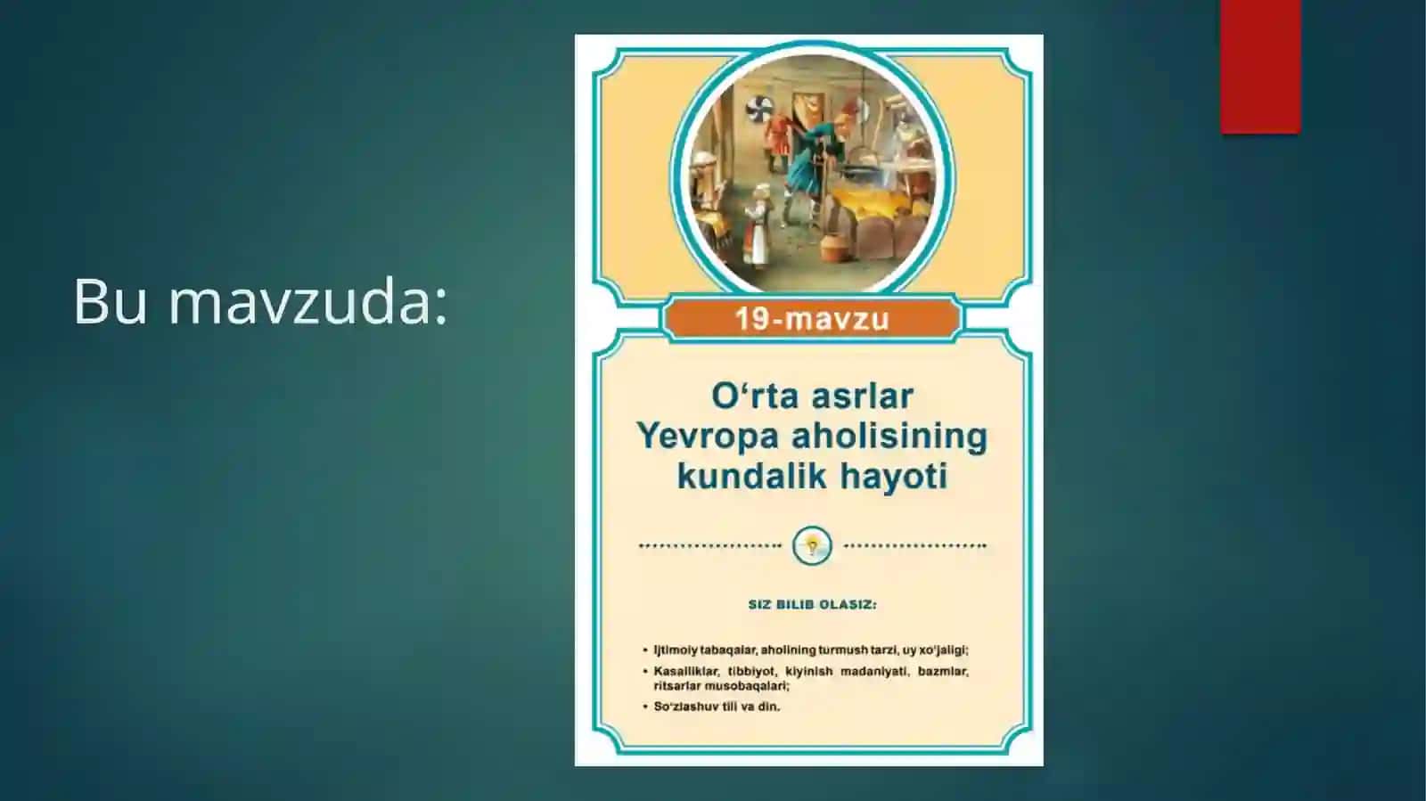 O'rta asrlarda Yevropa aholisining kundalik hayoti 2