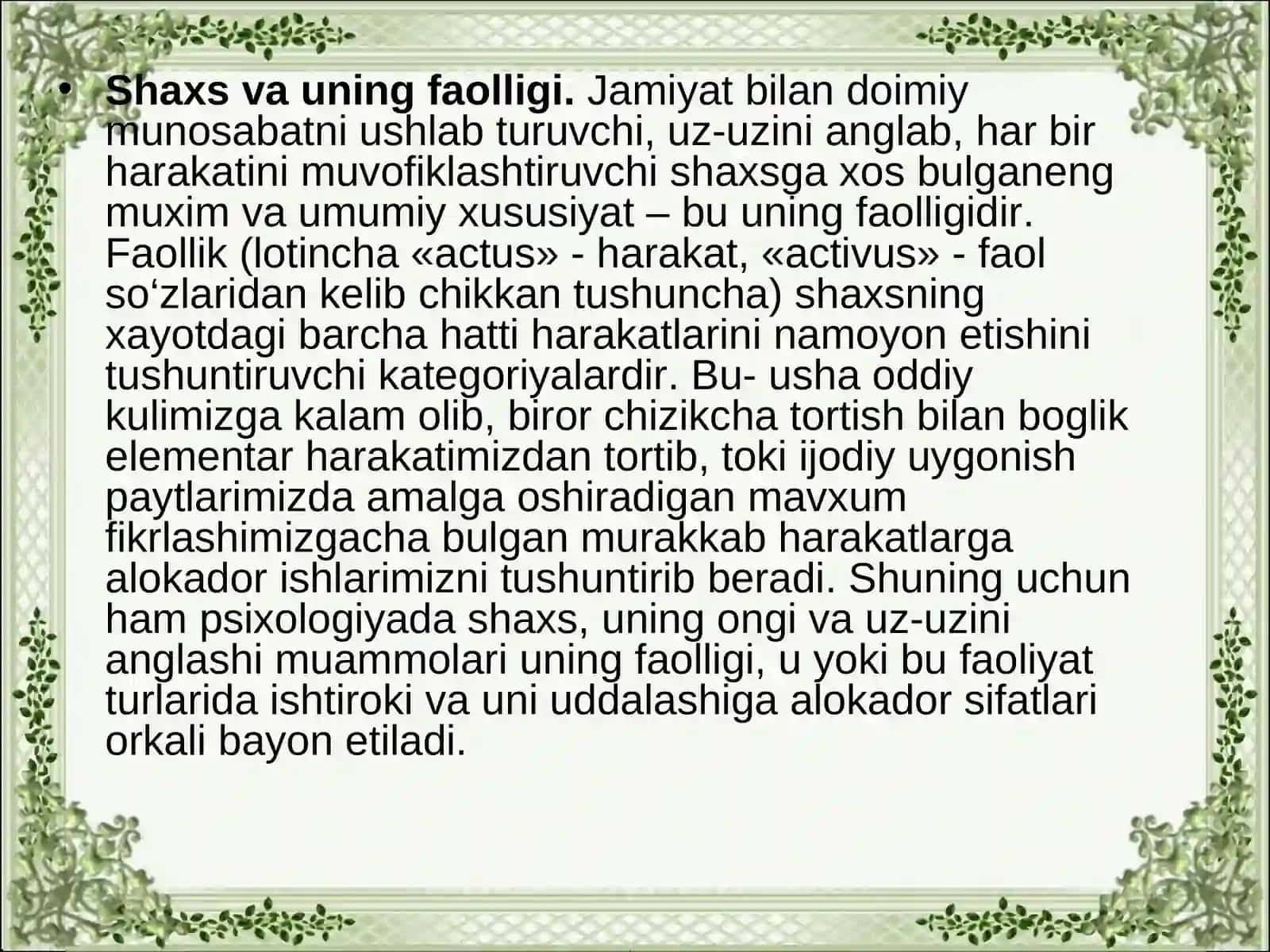Fikrlash faoliyatining psixofiziologiyasi 2