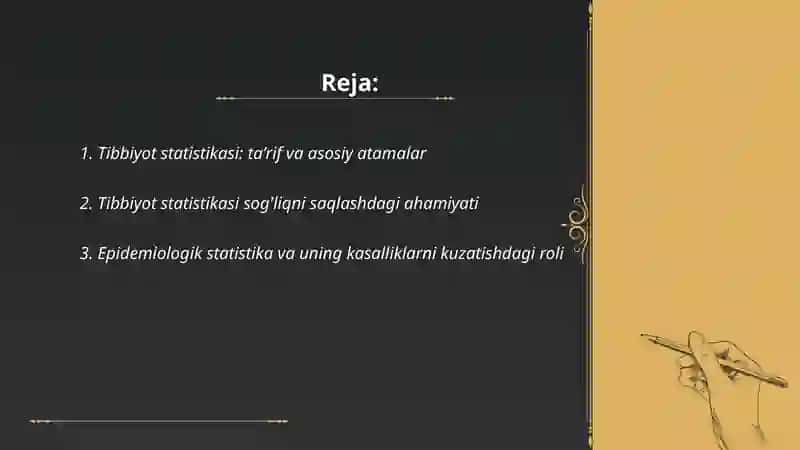 Tibbiyot statistikasi va uning soliqni saqlashdagi ahamiyati 2