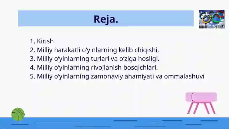 Milliy va harakatli o‘yinlar 2