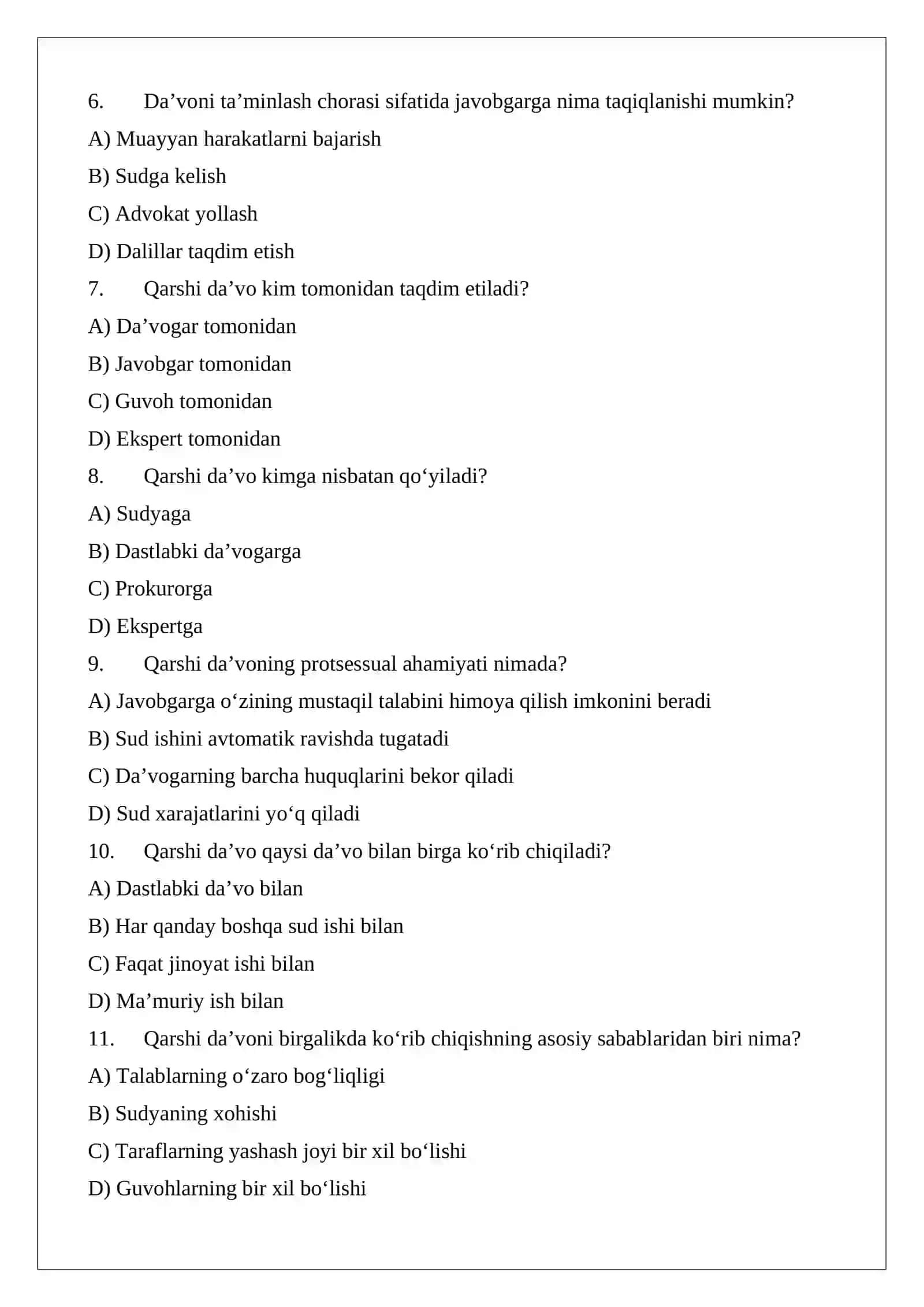 Da’voni ta’minlash va qarshi da’vo instituti 2