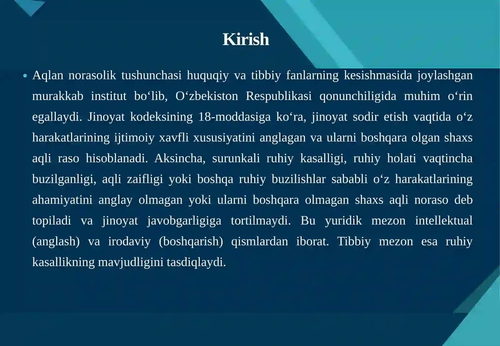 Aqlan norasolik va cheklangan norasolikning psixologik mezonlari 2