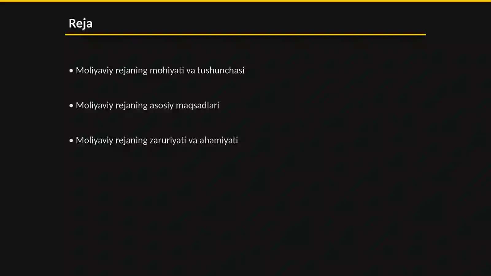Moliyaviy reja: mohiyati va zarurligi 2