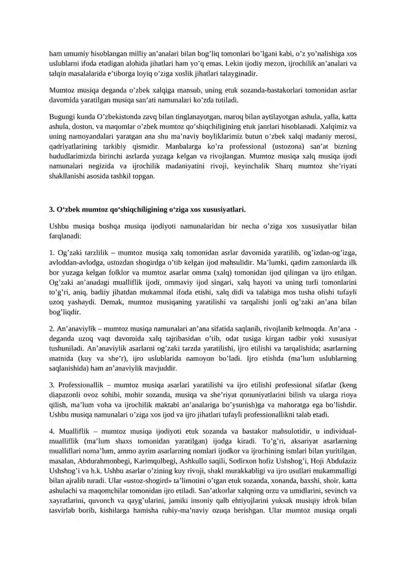 O‘zbek mumtoz qo‘shiqchiligi 2