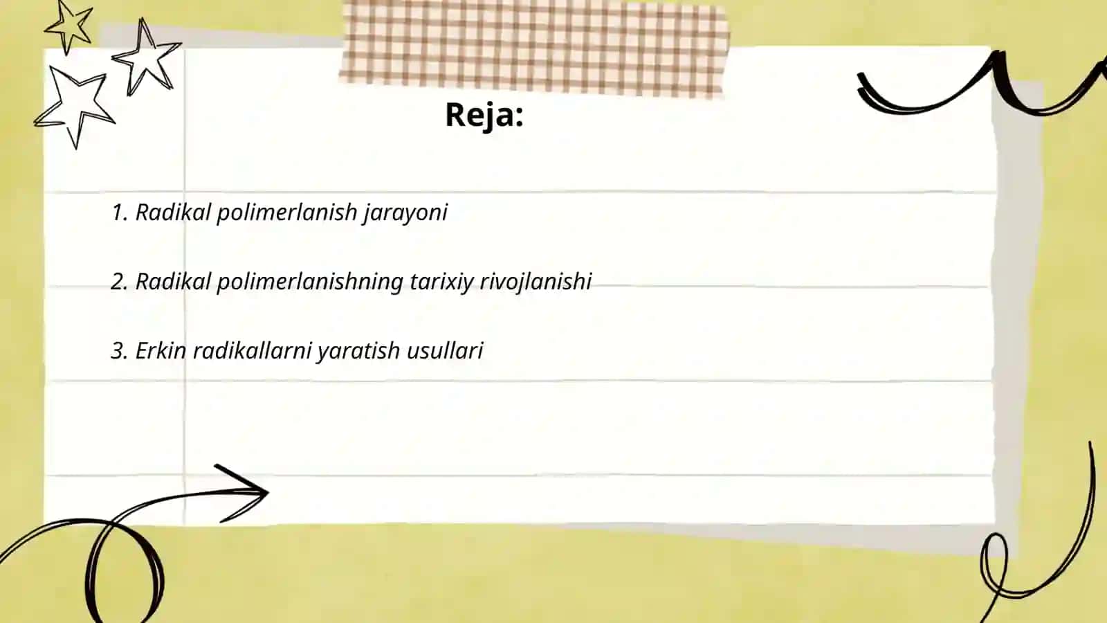Radikal polimerlanish 2