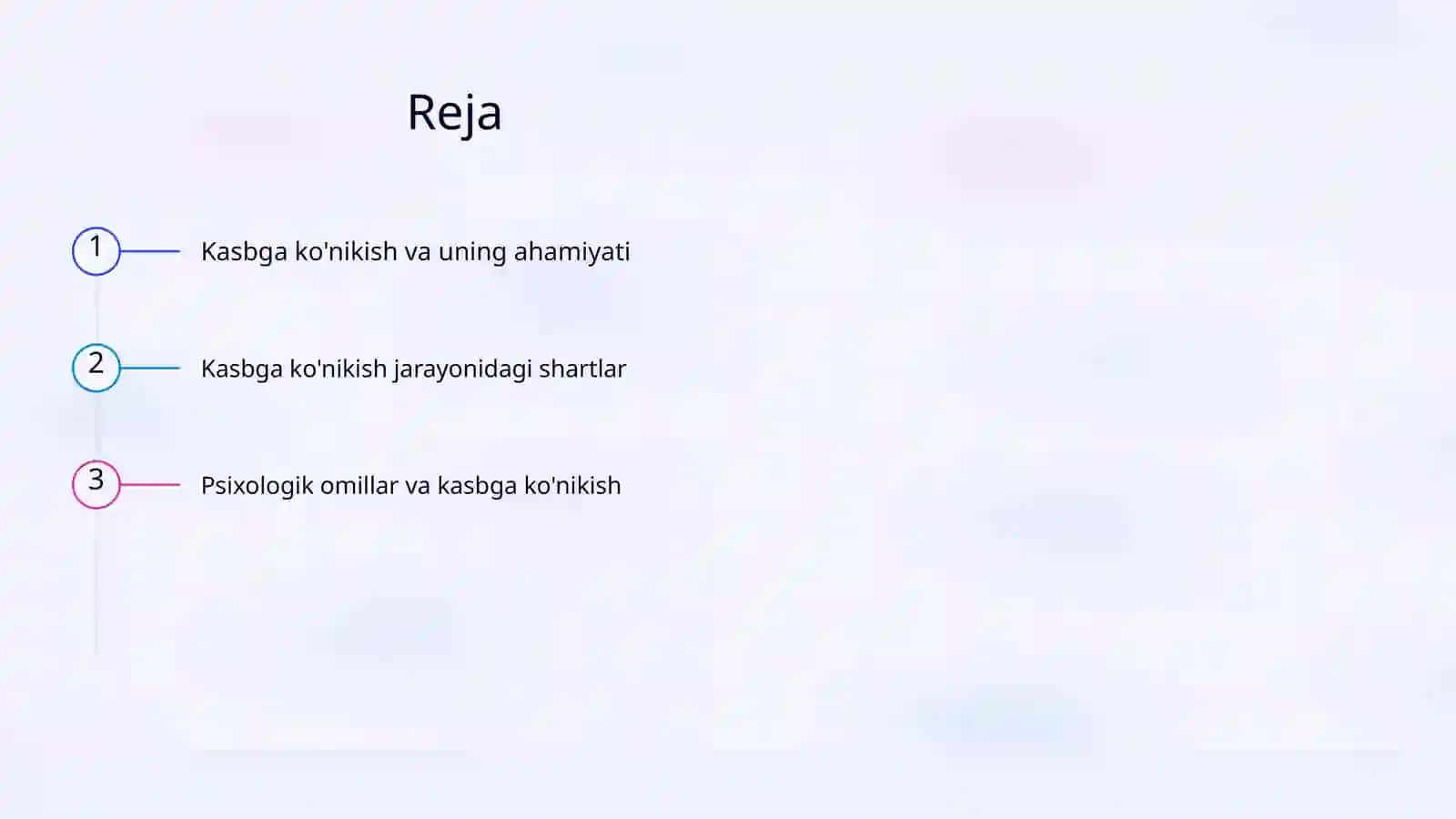 Psixologik omillar va kasbga ko'nikish 2