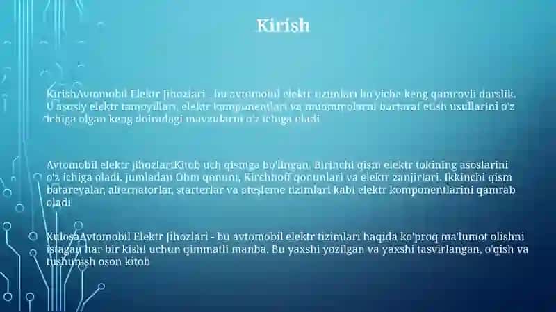 Avtomobil Elektr Jihozlari 2