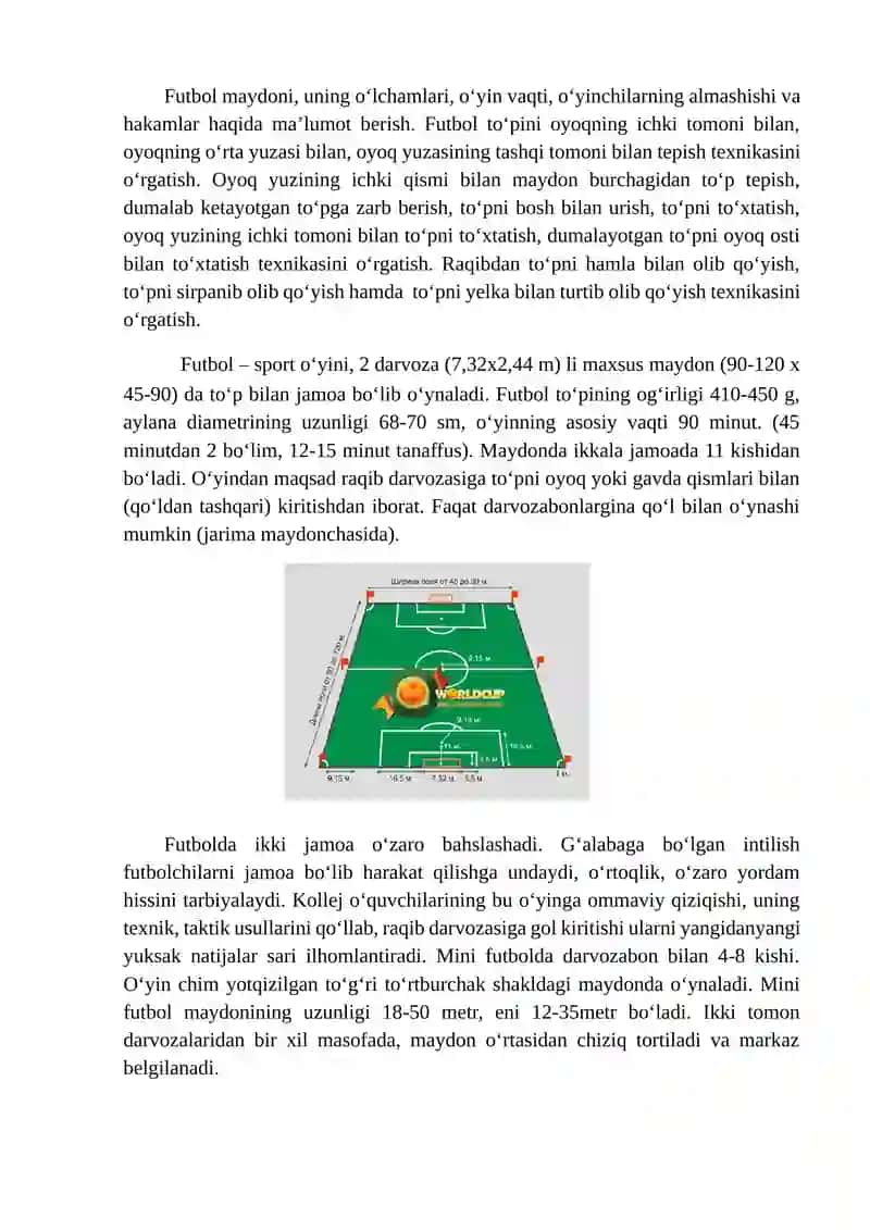 Futbol sport turining kelib chiqishi va rivojlanishi tarixi 2