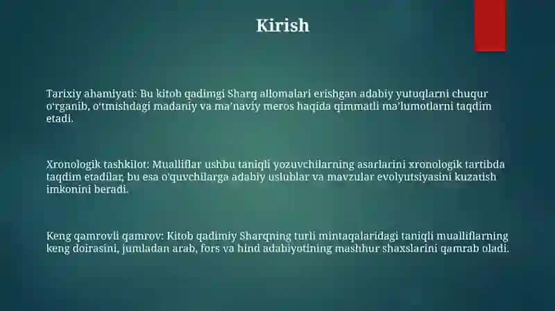 Qadimgi Sharq Adabiyoti Adiblari 2